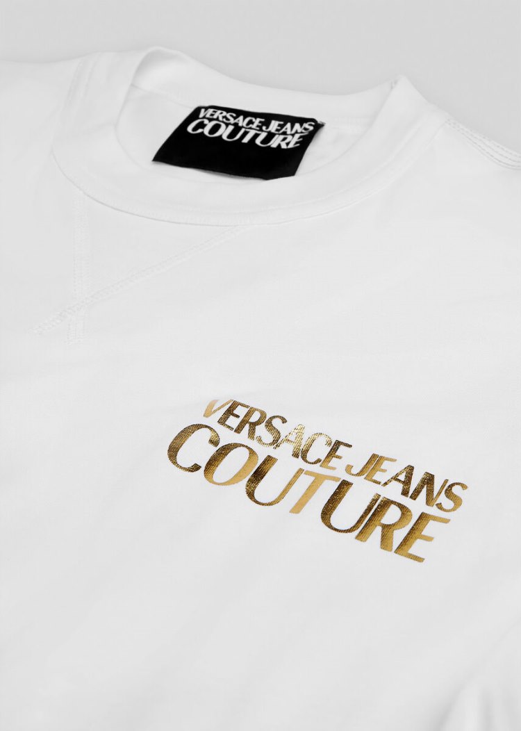 Versace Jeans Couture Logo T Shirt μπλουζακια Jeans Couture ασπρα | S3XNXYP