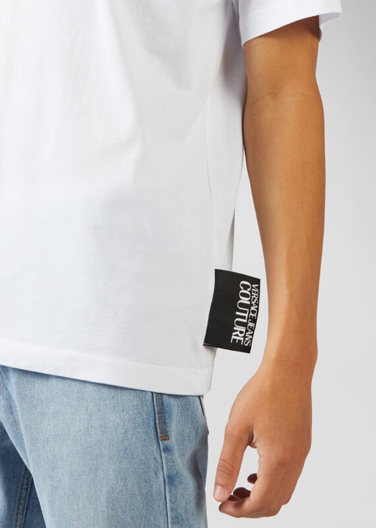 Versace Jeans Couture Logo T Shirt μπλουζακια Jeans Couture ασπρα | U2250AQ