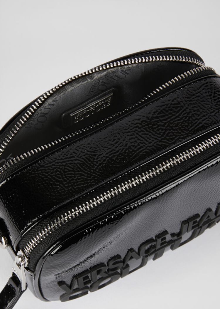 Versace Jeans Couture Logo Vinyl Mini Bag τσαντα Jeans Couture μαυρα | SNIKYAU