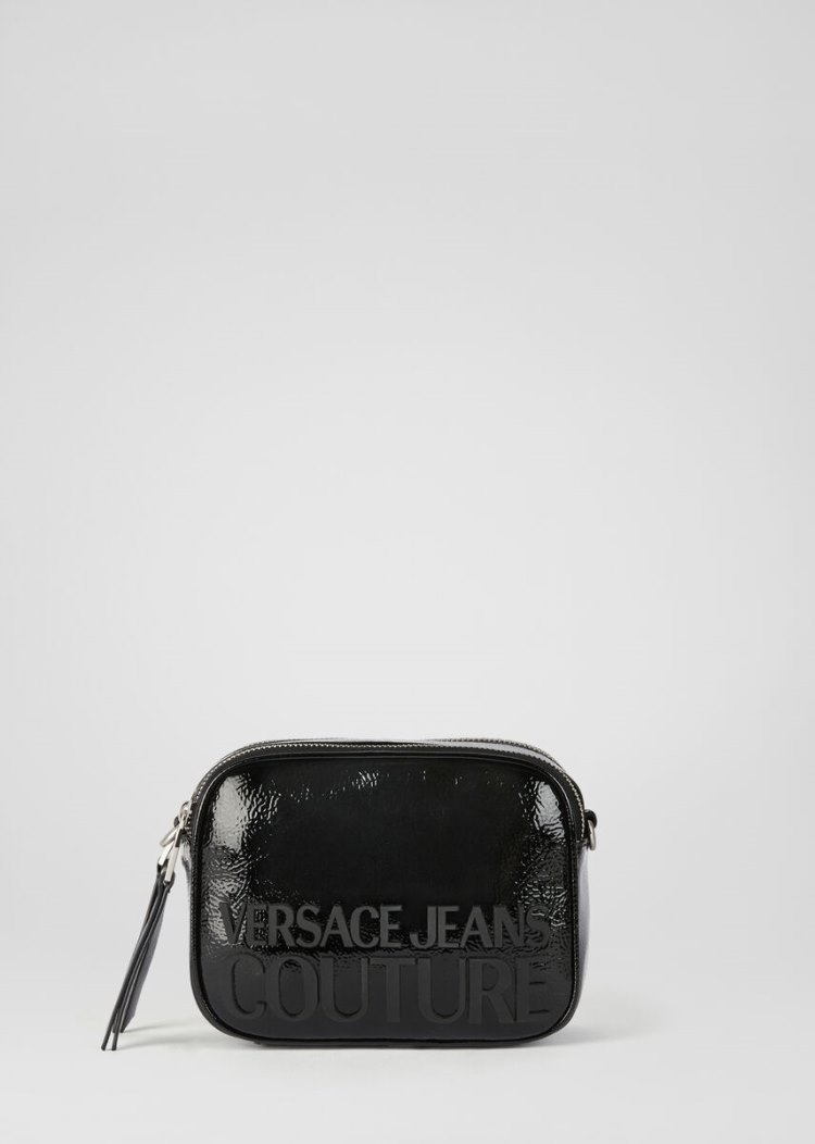 Versace Jeans Couture Logo Vinyl Mini Bag τσαντα Jeans Couture μαυρα | SNIKYAU