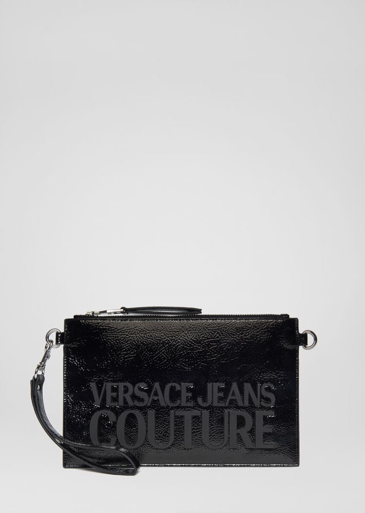 Versace Jeans Couture Logo Vinyl Pouch τσαντα Jeans Couture μαυρα | AQCPO0C