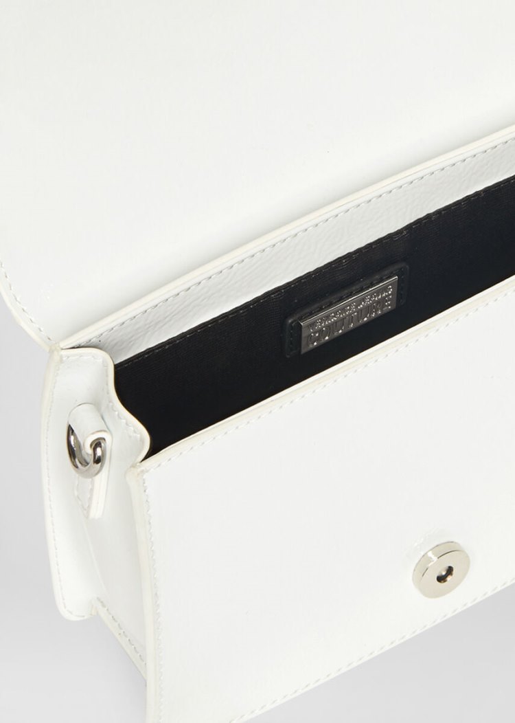Versace Jeans Couture Logo Vinyl Shoulder Bag τσαντα Jeans Couture ασπρα | 3SQXP7E