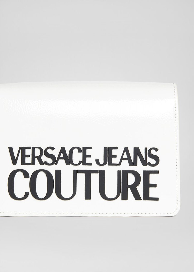 Versace Jeans Couture Logo Vinyl Shoulder Bag τσαντα Jeans Couture ασπρα | 3SQXP7E