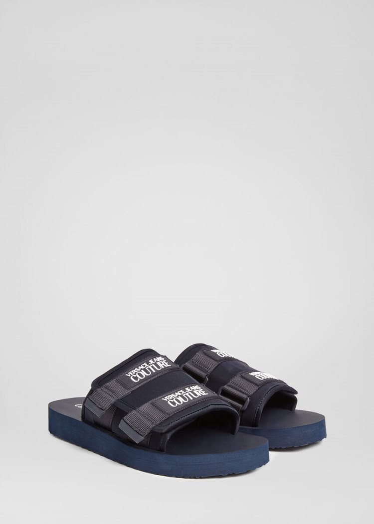 Versace Jeans Couture Logo λουρακια Sandals σανδαλια Jeans Couture μπλε | L98SQF8