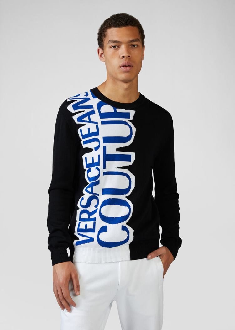 Versace Jeans Couture Logo πουλοβερ Πουλόβερ Jeans Couture μαυρα | C7K761M