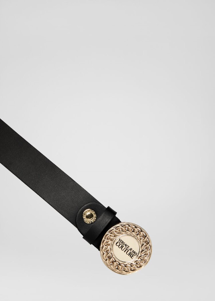 Versace Jeans Couture Logo πόρπης Belt ζωνη Jeans Couture μαυρα | O1ZW0MD