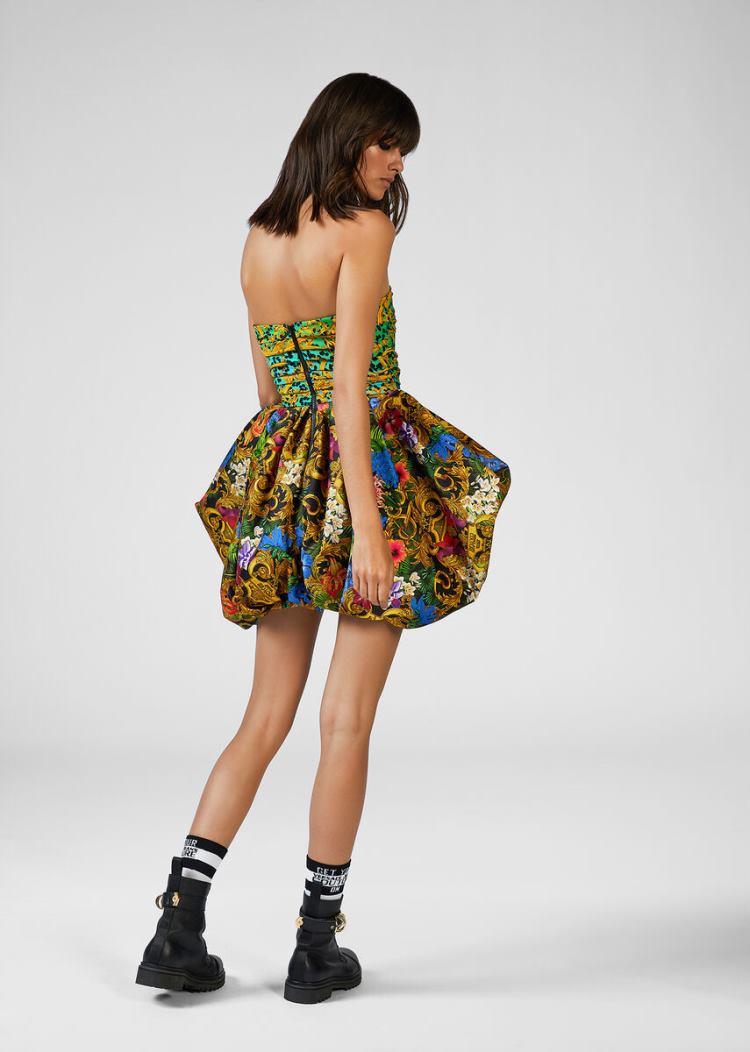 Versace Jeans Couture Mixed Print Mini-φορεμα φορεμα Jeans Couture Πολύχρωμο | 74GY8ZK