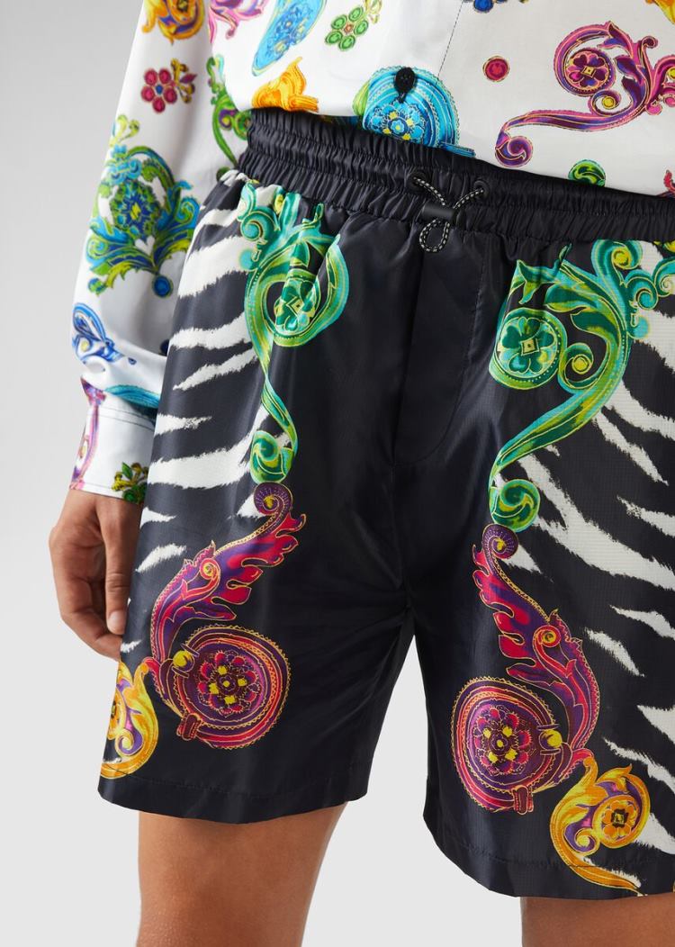Versace Jeans Couture Mixed Print Shorts σορτσ Jeans Couture Πολύχρωμο | QB3TG6Z