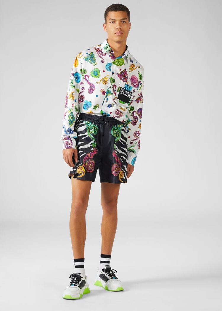 Versace Jeans Couture Mixed Print Shorts σορτσ Jeans Couture Πολύχρωμο | QB3TG6Z