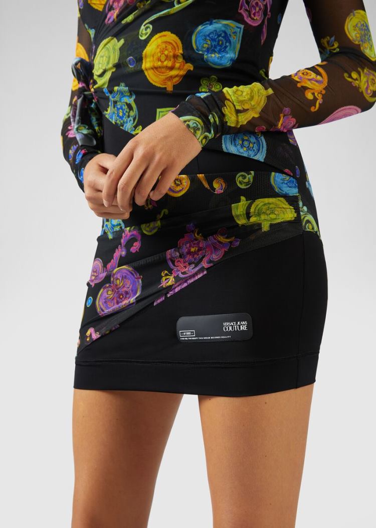 Versace Jeans Couture Multicolor Baroque Jewels Print φορεμα φορεμα Jeans Couture Πολύχρωμο | AI76B5F