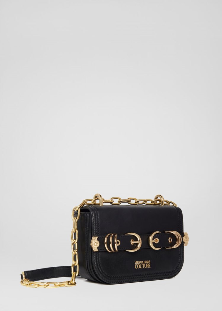 Versace Jeans Couture Multirings Cross Body Mini Bag τσαντα Jeans Couture μαυρα | GVQP3ZF