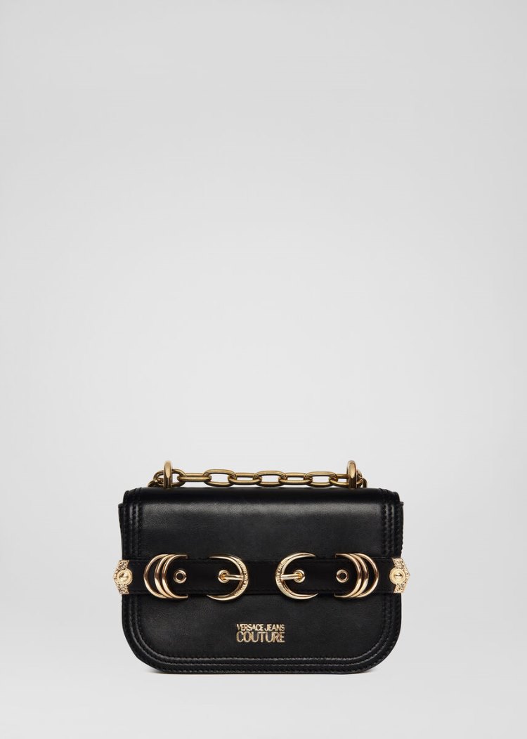 Versace Jeans Couture Multirings Cross Body Mini Bag τσαντα Jeans Couture μαυρα | GVQP3ZF
