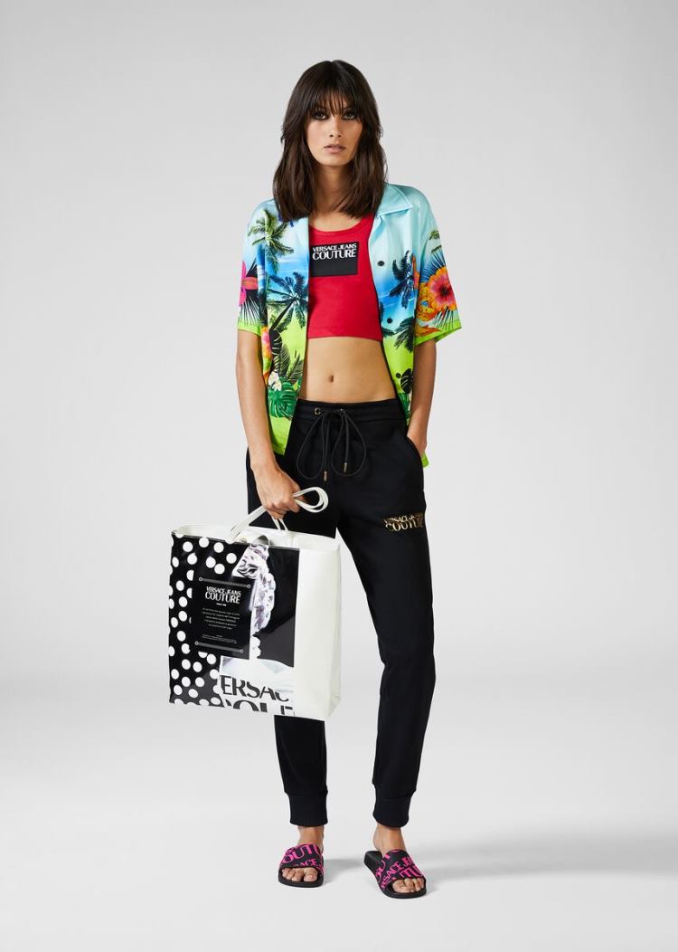 Versace Jeans Couture Printed Tote Bag τσαντα Jeans Couture μαυρα | 3R2D4R1