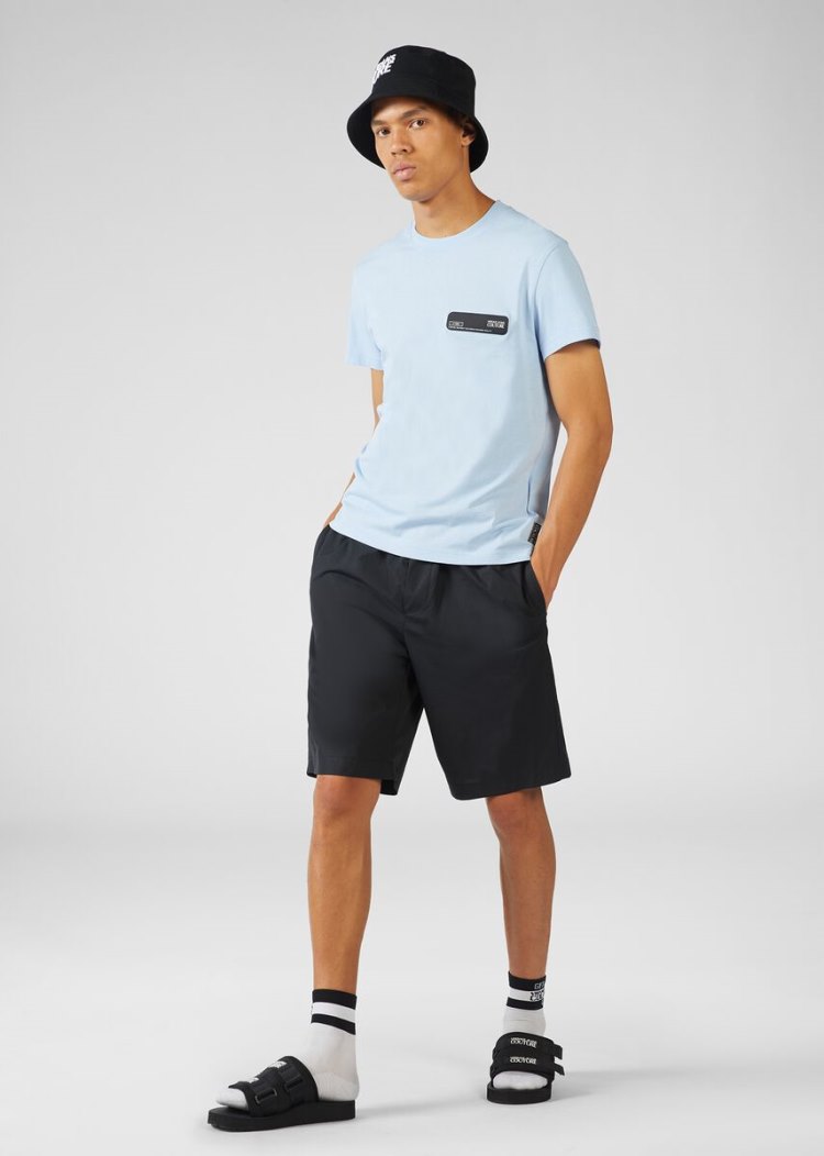 Versace Jeans Couture Rubber Logo T Shirt μπλουζακια Jeans Couture μπλε | CYBRTC0