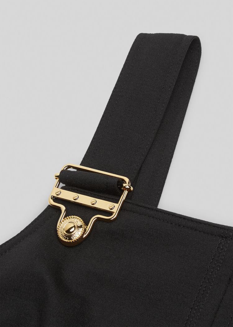 Versace Jeans Couture Salopette πόρπης Detail Mini φορεμα φορεμα Jeans Couture μαυρα | J99V5QO