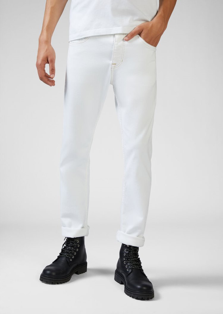 Versace Jeans Couture Signature Hardware Jeans τζιν παντελονι Jeans Couture ασπρα | FN5I73A