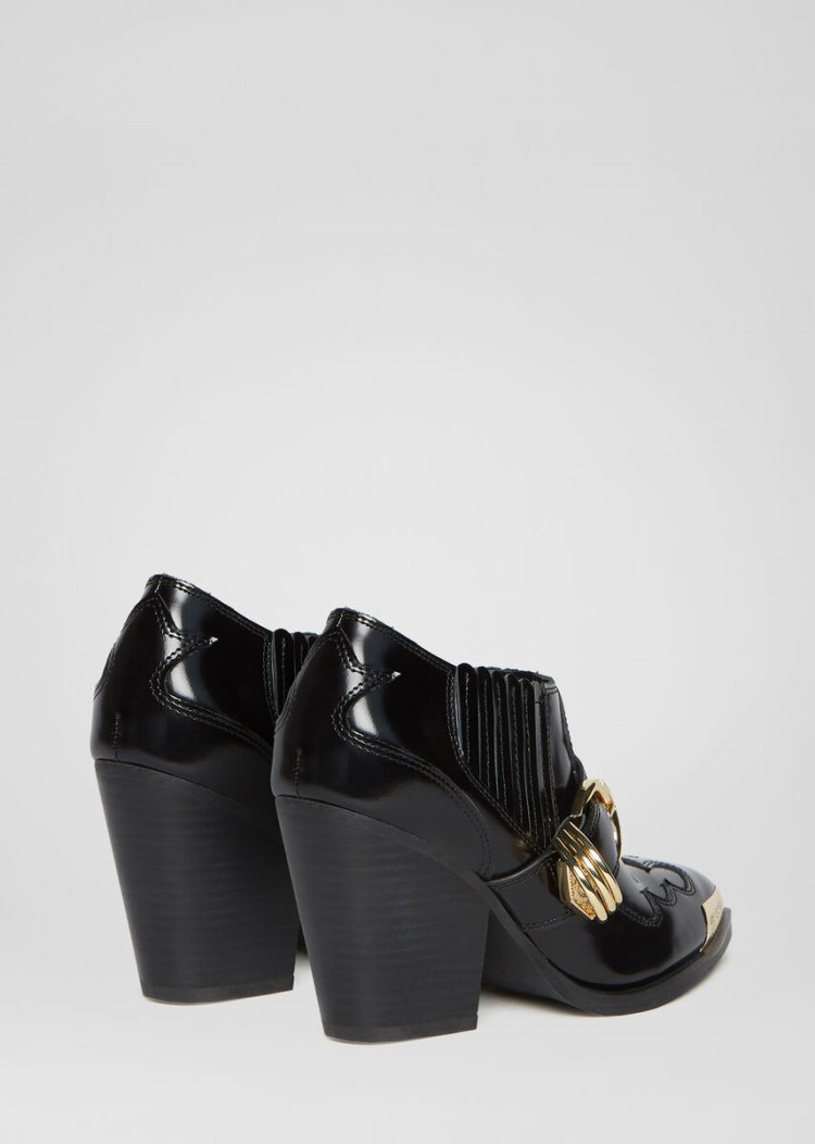 Versace Jeans Couture Signature Hardware Heel Boots μποτεσ Jeans Couture μαυρα | G702GX2