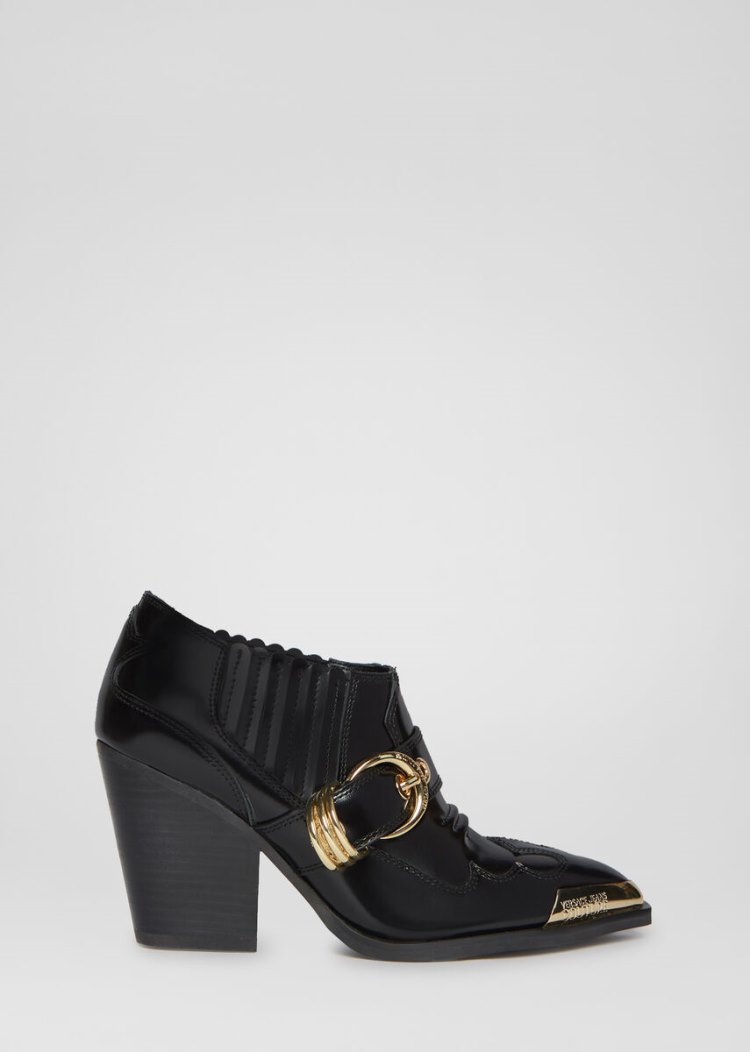 Versace Jeans Couture Signature Hardware Heel Boots μποτεσ Jeans Couture μαυρα | G702GX2