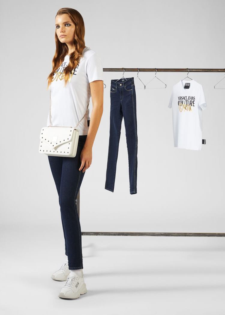 Versace Jeans Couture Skinny Fit Jeans τζιν παντελονι Jeans Couture μπλε | SMFIMEO