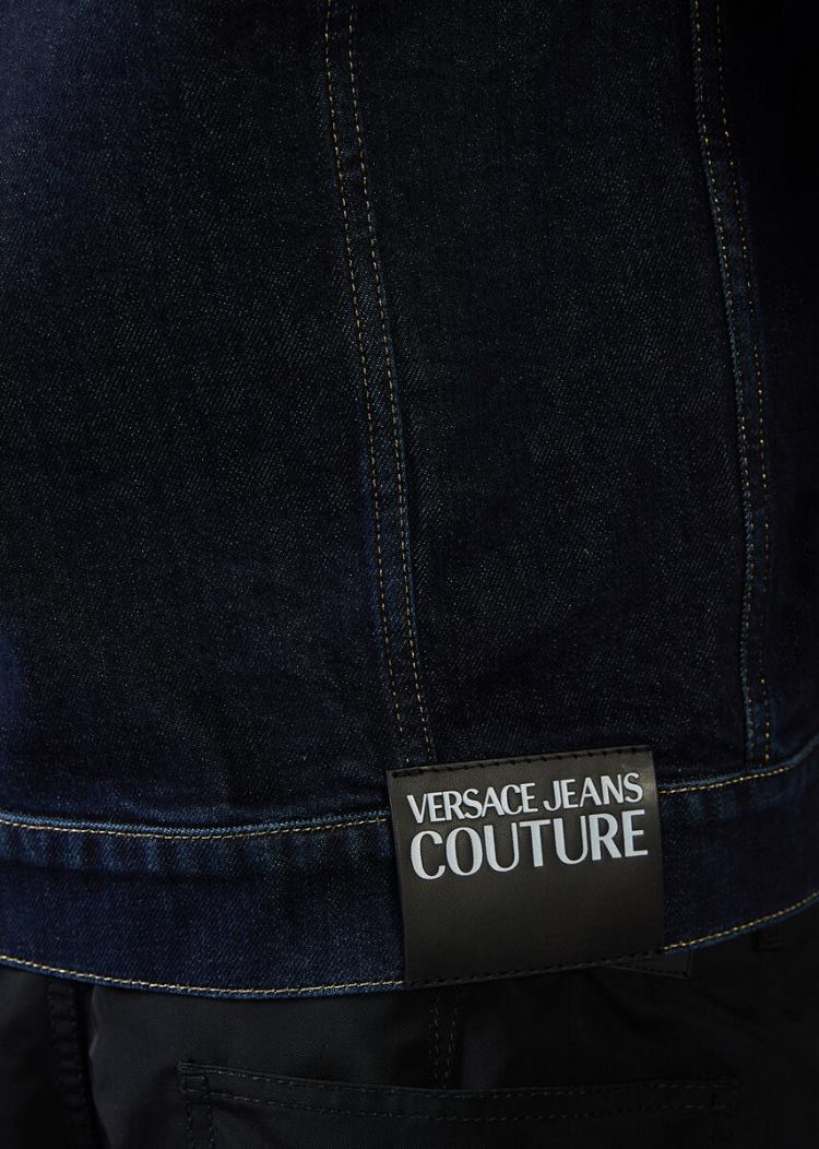 Versace Jeans Couture Slim Fit Denim Jacket μπουφαν Jeans Couture μπλε | AJWGDIL