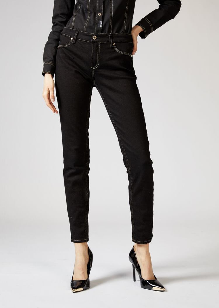 Versace Jeans Couture Slim Fit Jeans τζιν παντελονι Jeans Couture μαυρα | FS7CWTQ