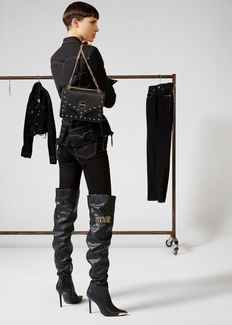 Versace Jeans Couture Slim Fit Jeans τζιν παντελονι Jeans Couture μαυρα | FS7CWTQ