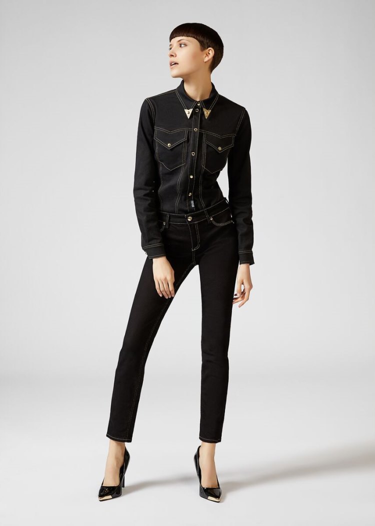 Versace Jeans Couture Slim Fit Jeans τζιν παντελονι Jeans Couture μαυρα | FS7CWTQ