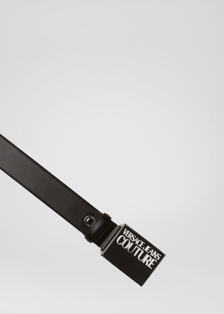 Versace Jeans Couture Square πόρπης Logo Belt ζωνη Jeans Couture μαυρα | FBCROG4