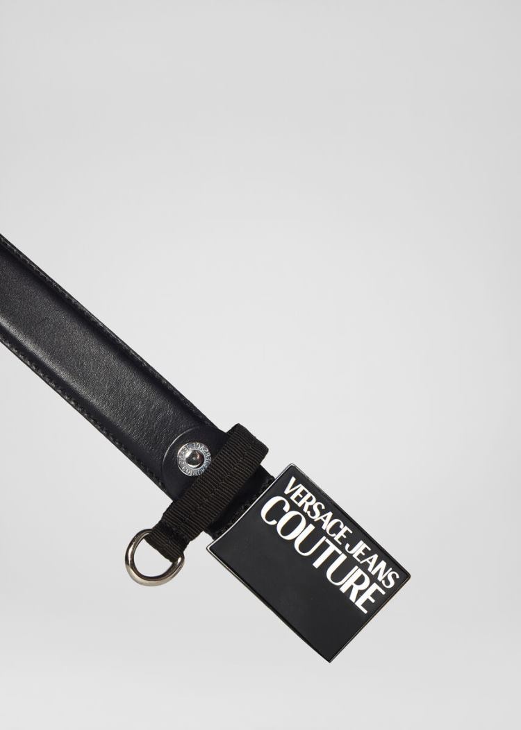 Versace Jeans Couture Squared Logo πόρπης Belt ζωνη Jeans Couture μαυρα | KRU5TYY