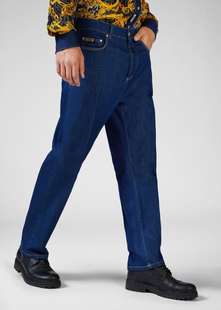 Versace Jeans Couture Straight Leg Jeans τζιν παντελονι Jeans Couture μπλε | QHBYEBG