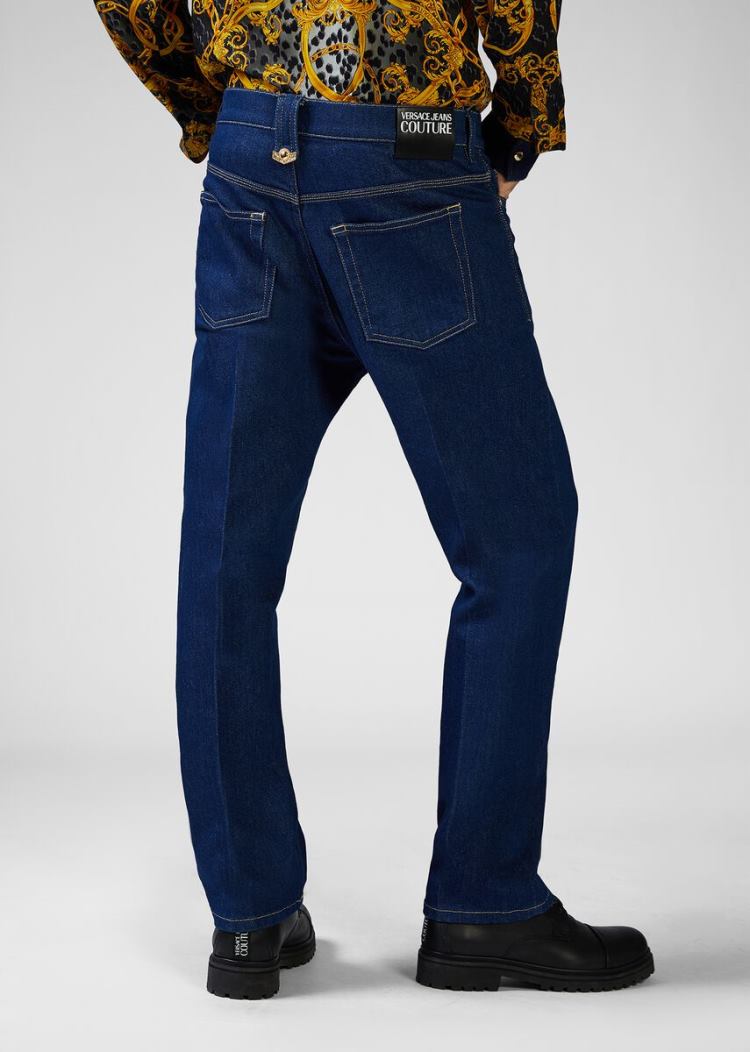Versace Jeans Couture Straight Leg Jeans τζιν παντελονι Jeans Couture μπλε | QHBYEBG