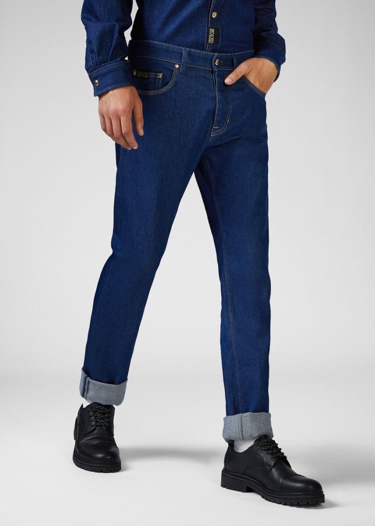 Versace Jeans Couture Straight Leg Jeans τζιν παντελονι Jeans Couture μπλε | YOKLH5P
