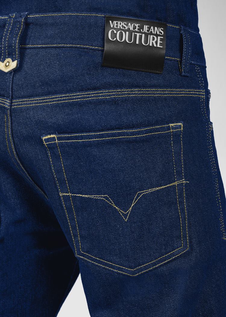 Versace Jeans Couture Straight Leg Jeans τζιν παντελονι Jeans Couture μπλε | YOKLH5P