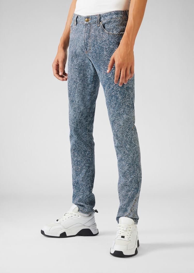 Versace Jeans Couture Striped Jeans τζιν παντελονι Jeans Couture μπλε | PTNH6V1