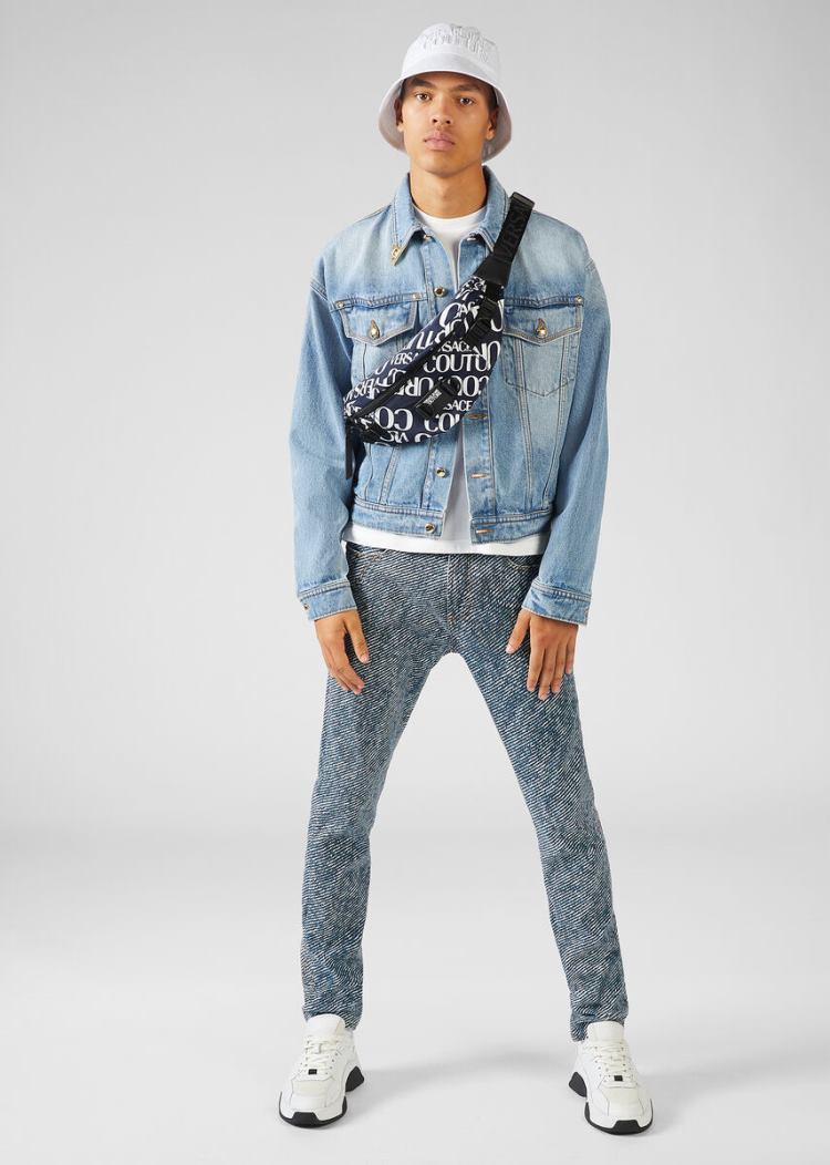 Versace Jeans Couture Striped Jeans τζιν παντελονι Jeans Couture μπλε | PTNH6V1