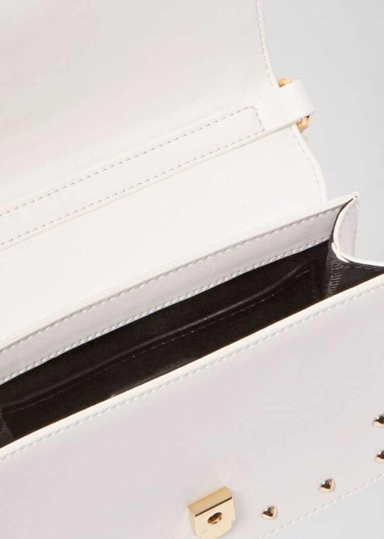 Versace Jeans Couture Stud Revolution Cross-Body Mini Bag τσαντα Jeans Couture ασπρα | 8EVMFJ4