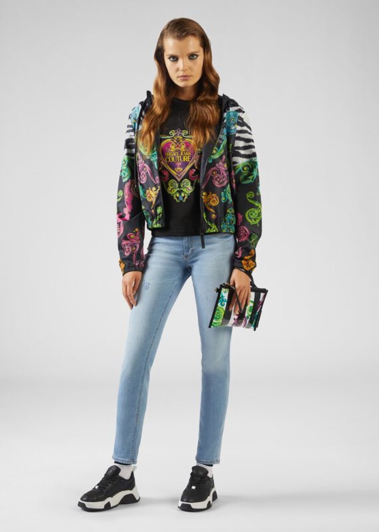 Versace Jeans Couture Tiger Baroque Print Windbreaker Windbreaker Jeans Couture Πολύχρωμο | GBINPHA