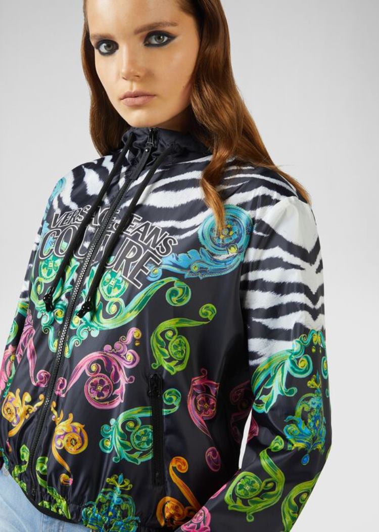 Versace Jeans Couture Tiger Baroque Print Windbreaker Windbreaker Jeans Couture Πολύχρωμο | GBINPHA
