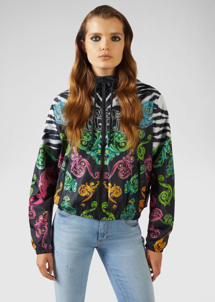 Versace Jeans Couture Tiger Baroque Print Windbreaker Windbreaker Jeans Couture Πολύχρωμο | GBINPHA