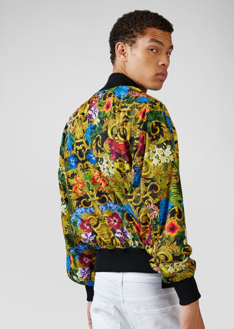 Versace Jeans Couture Tropical Baroque Bomber Jacket μπουφαν Jeans Couture Πολύχρωμο | S4G7IUF