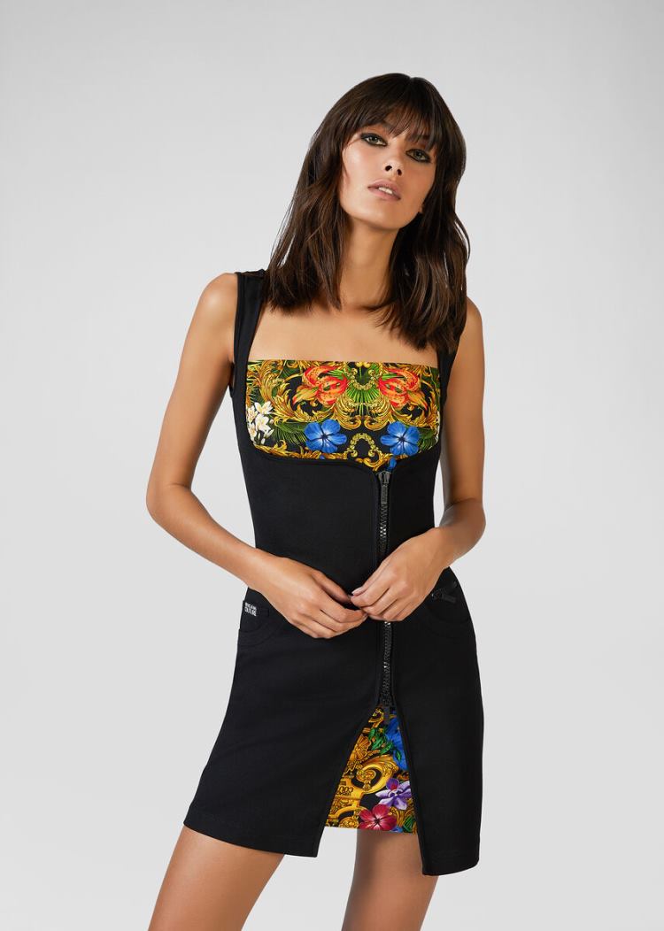 Versace Jeans Couture Tropical Baroque Motif Mini-φορεμα φορεμα Jeans Couture Πολύχρωμο | I7JQQ6S