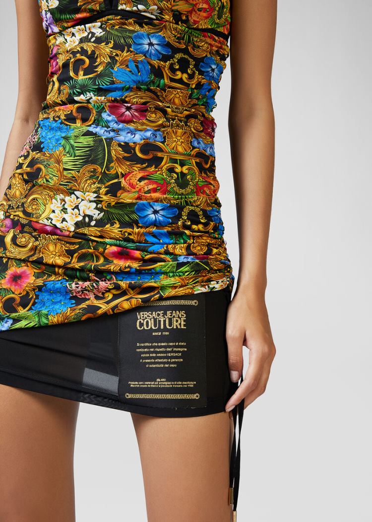 Versace Jeans Couture Tropical Baroque Print Mini-φορεμα φορεμα Jeans Couture Πολύχρωμο | 3TPDWMD