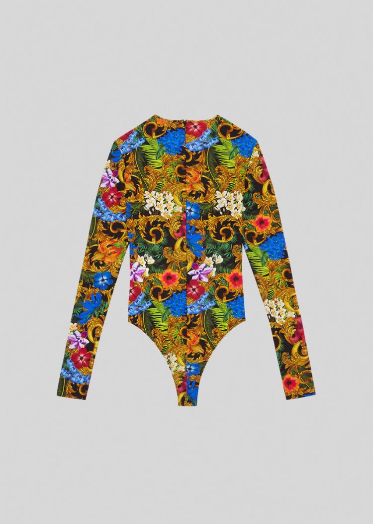 Versace Jeans Couture Tropical Baroque Print Bodysuit Αριστος Jeans Couture Πολύχρωμο | 572MH70
