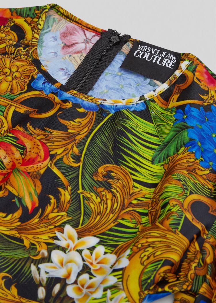 Versace Jeans Couture Tropical Baroque Print Bodysuit Αριστος Jeans Couture Πολύχρωμο | 572MH70