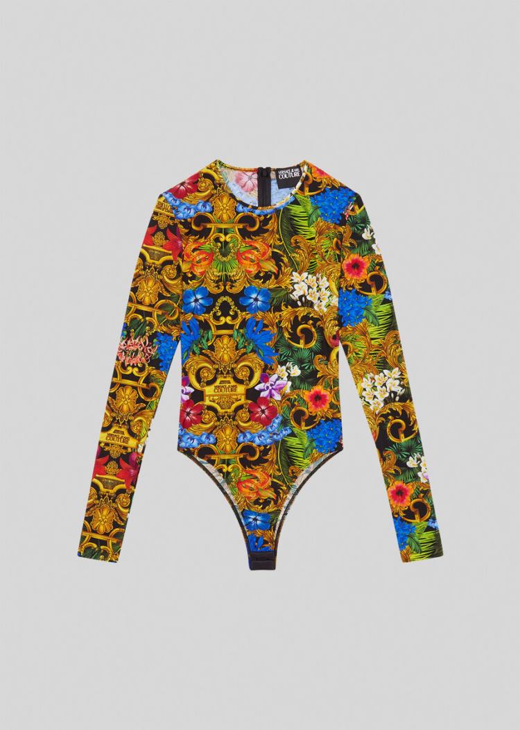 Versace Jeans Couture Tropical Baroque Print Bodysuit Αριστος Jeans Couture Πολύχρωμο | 572MH70
