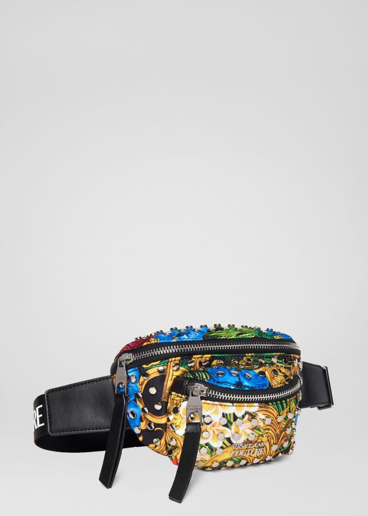 Versace Jeans Couture Tropical Baroque Print Belt Bag τσαντα Jeans Couture Πολύχρωμο | 5ZFQX8A