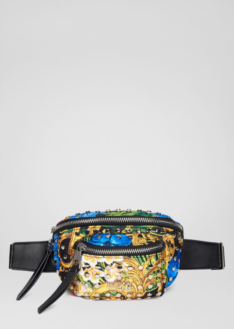 Versace Jeans Couture Tropical Baroque Print Belt Bag τσαντα Jeans Couture Πολύχρωμο | 5ZFQX8A