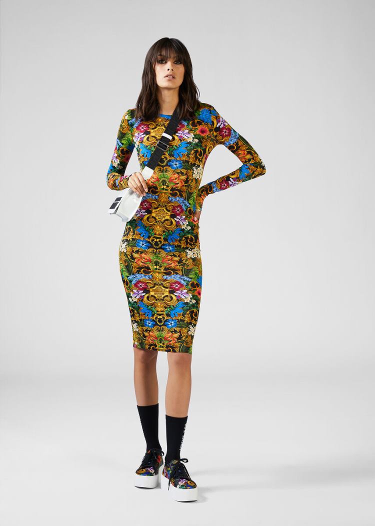 Versace Jeans Couture Tropical Baroque Print φορεμα φορεμα Jeans Couture Πολύχρωμο | 6FLI3DR