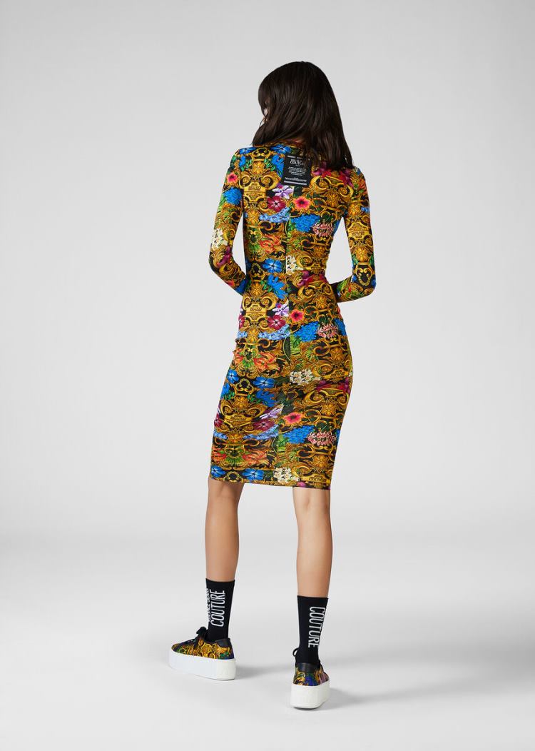 Versace Jeans Couture Tropical Baroque Print φορεμα φορεμα Jeans Couture Πολύχρωμο | 6FLI3DR