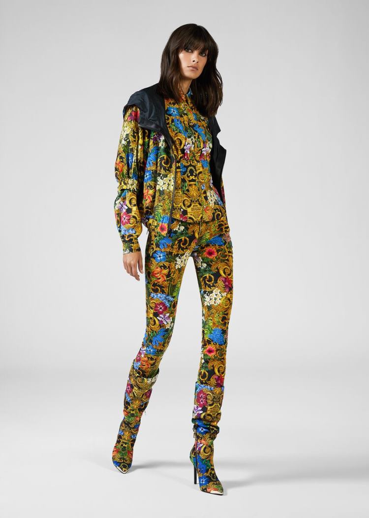 Versace Jeans Couture Tropical Baroque Print Jeans τζιν παντελονι Jeans Couture Πολύχρωμο | BWMQYYE